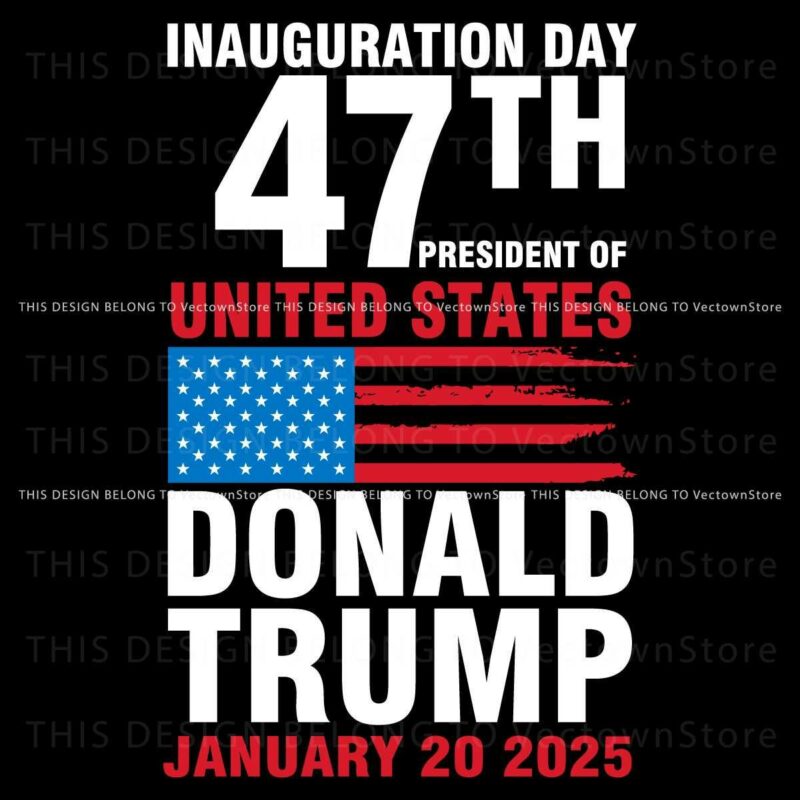 United States 47th President Inauguration Day SVG