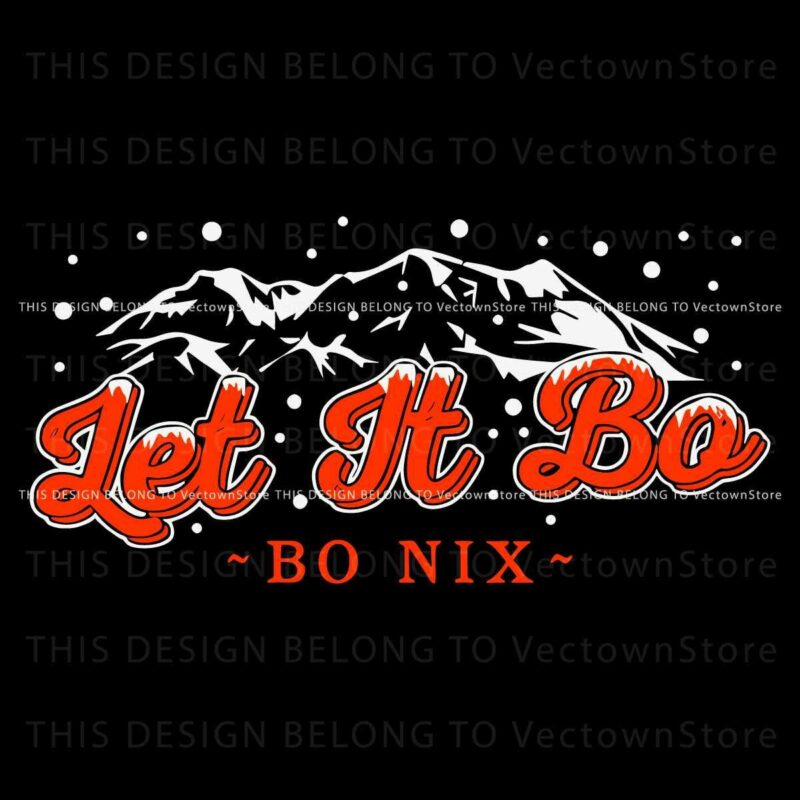 Vintage Bo Nix Let It Bo Broncos Football SVG