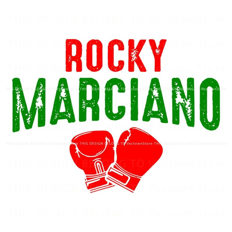 Vintage Rocky Marciano Boxing Gloves SVG