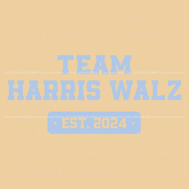 Vintage Team Harris Walz Est November 2024 SVG