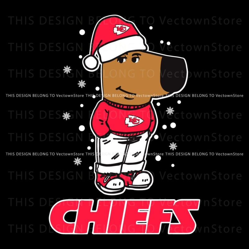 A Cool Kansas City Chiefs Football Christmas SVG Design