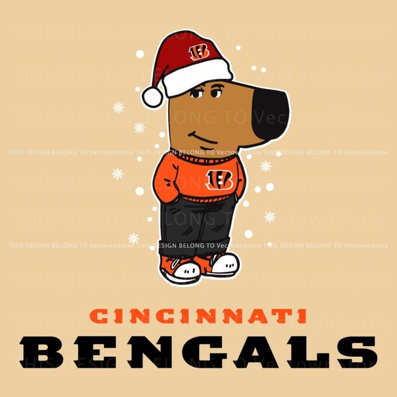 Cincinnati Bengals Christmas Football SVG The Cool Guy Edition