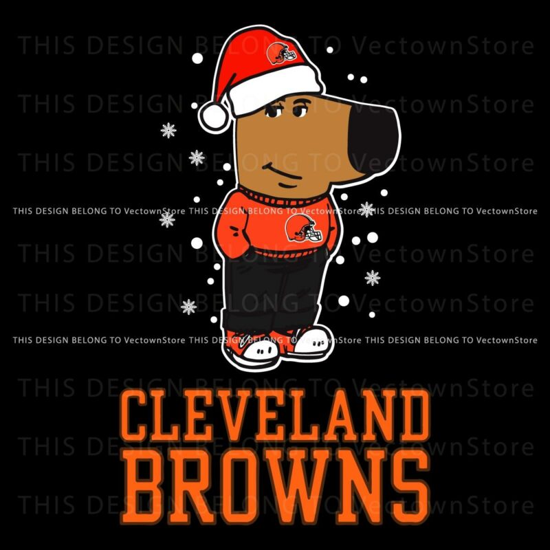 Cool Cleveland Browns Christmas Football SVG for the Chill Guy