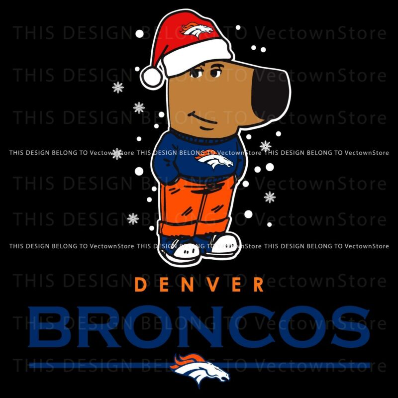 Denver Broncos Christmas Football Chill Guy SVG Fun