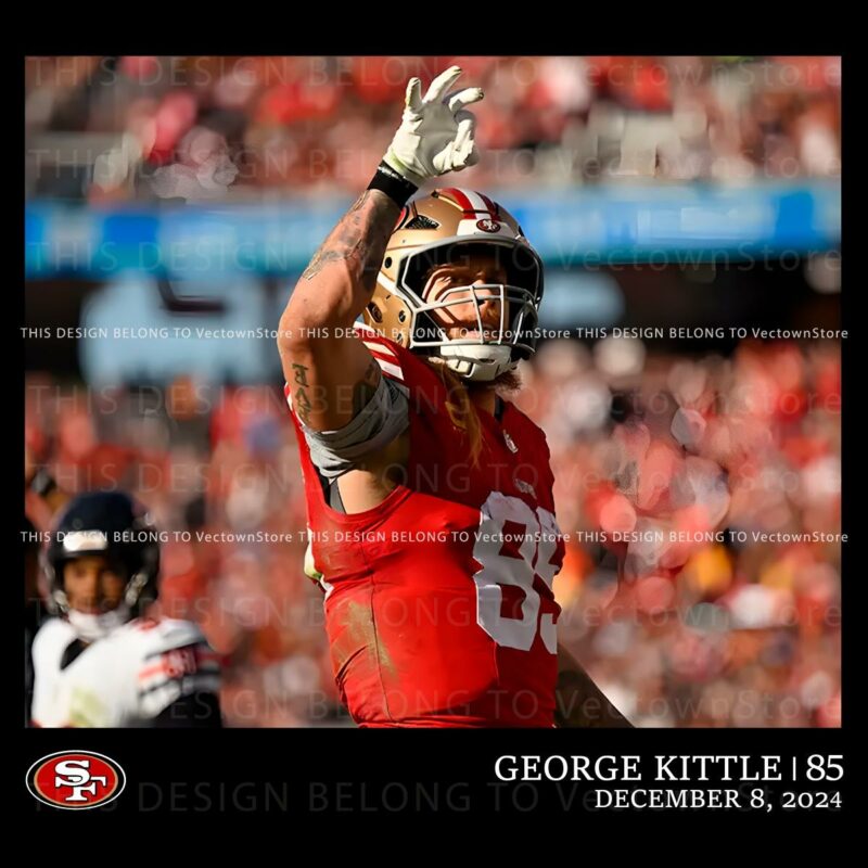 George Kittle 85 San Francisco 49ers PNG December 8 2024