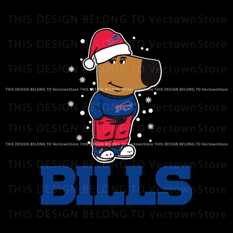 Relaxed Buffalo Bills Fans Christmas in SVG Format