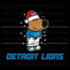 Relaxed Detroit Lions Fan Celebrating Christmas with SVG Art