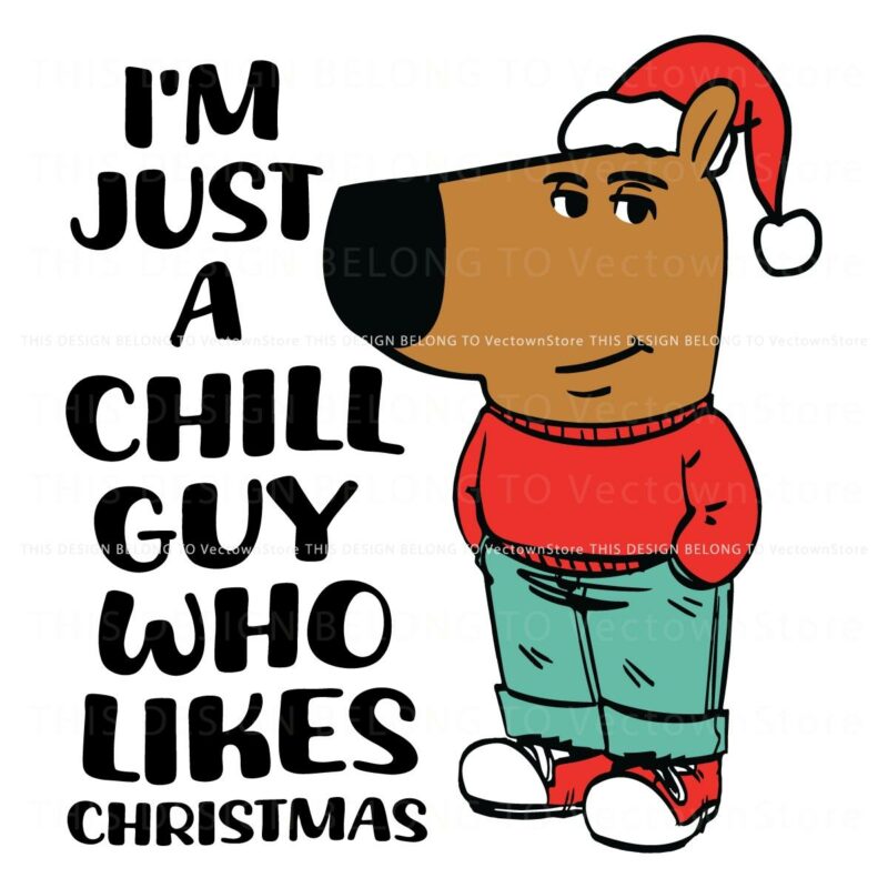 Relaxed Dude Who Adores Christmas SVG Fun