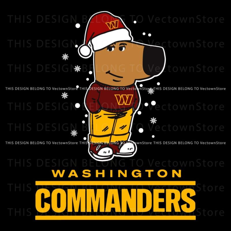 Relaxed Dudes Washington Commanders Christmas SVG