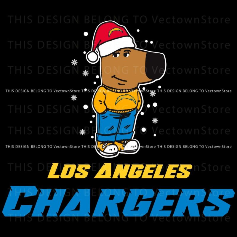 Relaxed LA Chargers Fans Christmas SVG Just a Chill Guy