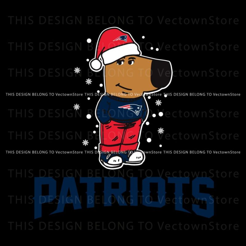 Relaxed Patriots Fan Christmas Celebration in SVG format.