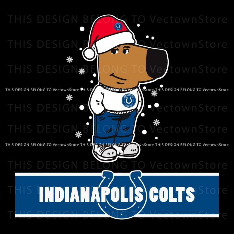 Relaxing Indianapolis Colts Christmas Football SVG Guy