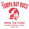 Retro Tampa Bay Bucs Football Raise the Flags SVG Design