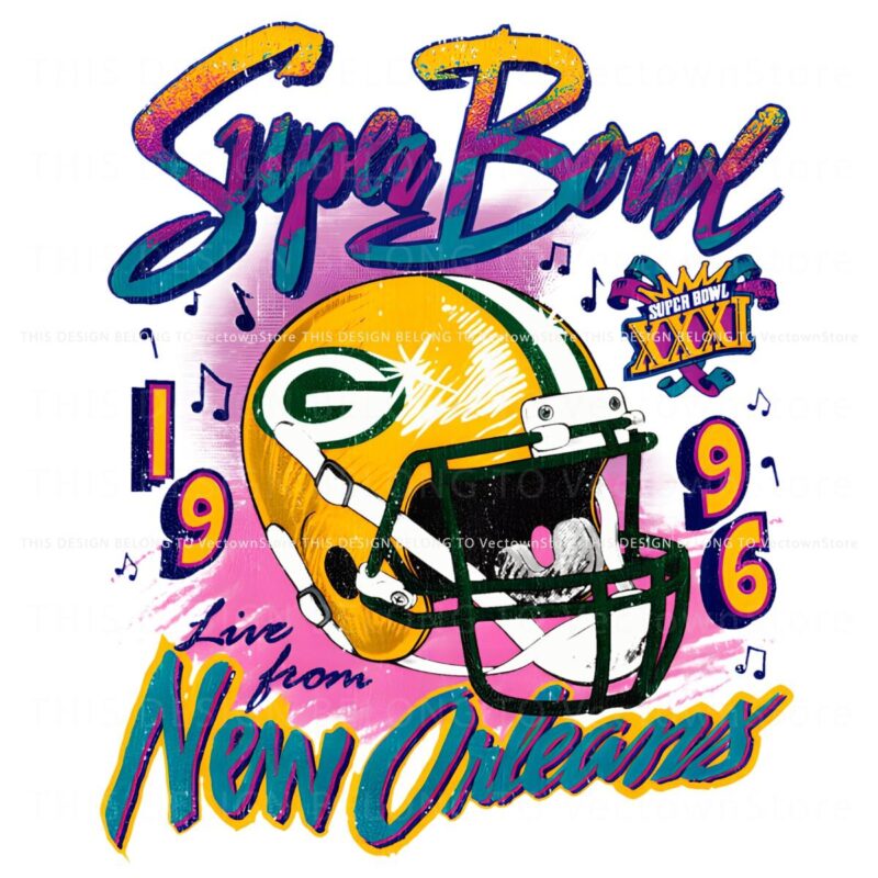 1996 Super Bowl Champs Green Bay Packers Glory in New Orleans PNG