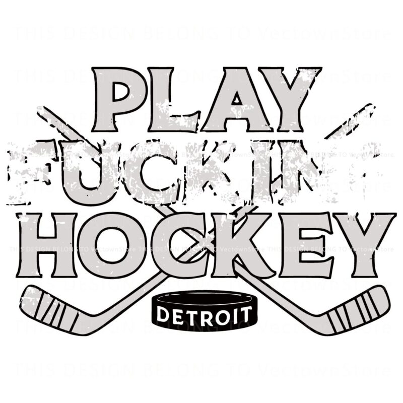 Detroit Red Wings SVG Play Hockey with Passion