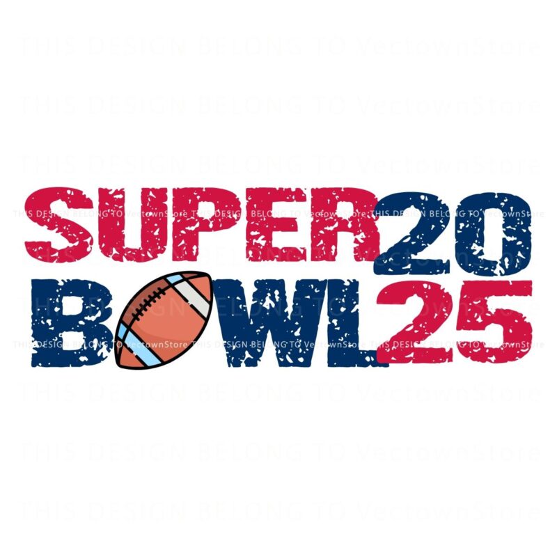 Retro Super Bowl 2025 Svg Design