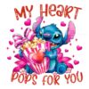 Valentine Stitch My Heart Pops for You SVGPNG