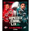 Chiefs vs Eagles Super Bowl LIX Showdown Feb 9 PNG