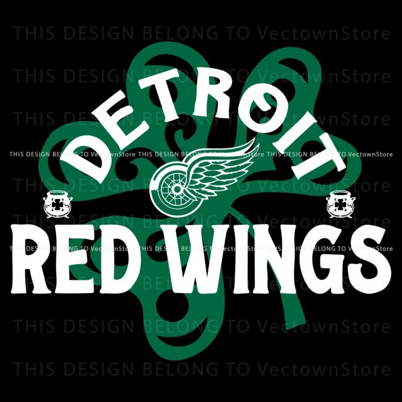 Detroit Red Shamrock SVG Celebrate St Patricks Day in Style