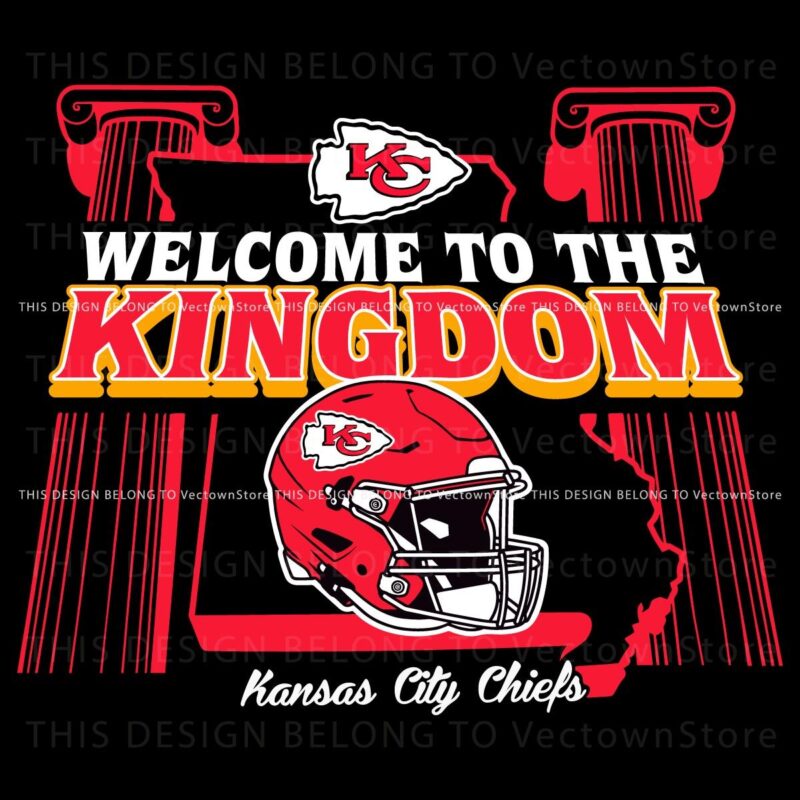 Enter the Chiefs Kingdom Kansas City Helmet SVG Design