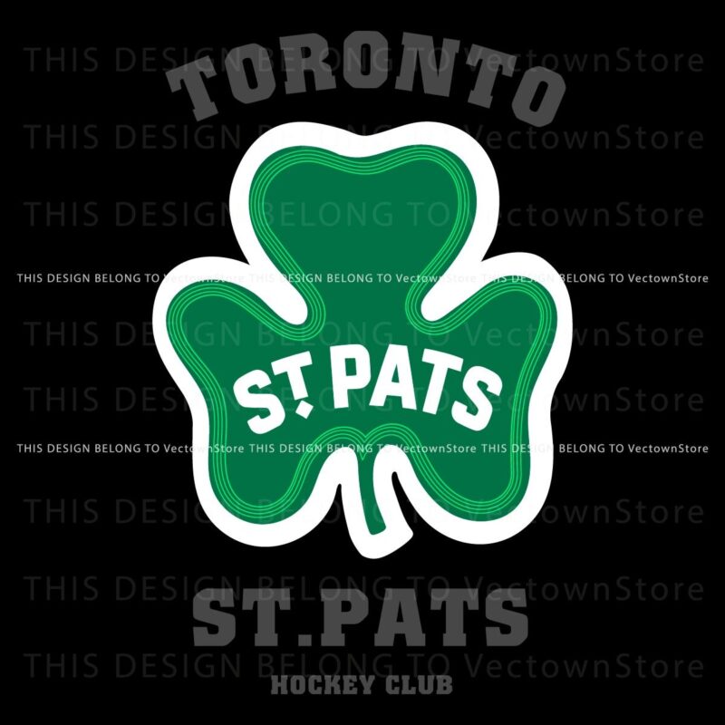 Lucky Leafs Toronto St Patricks Hockey Club SVG Design