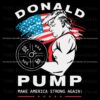 Retro Donald Pump Strengthening America SVG Design