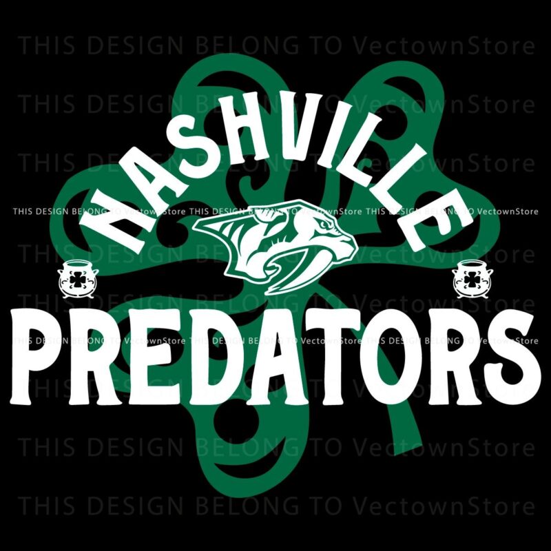 St Paddys with Nashville Predators Richmond Shamrock SVG