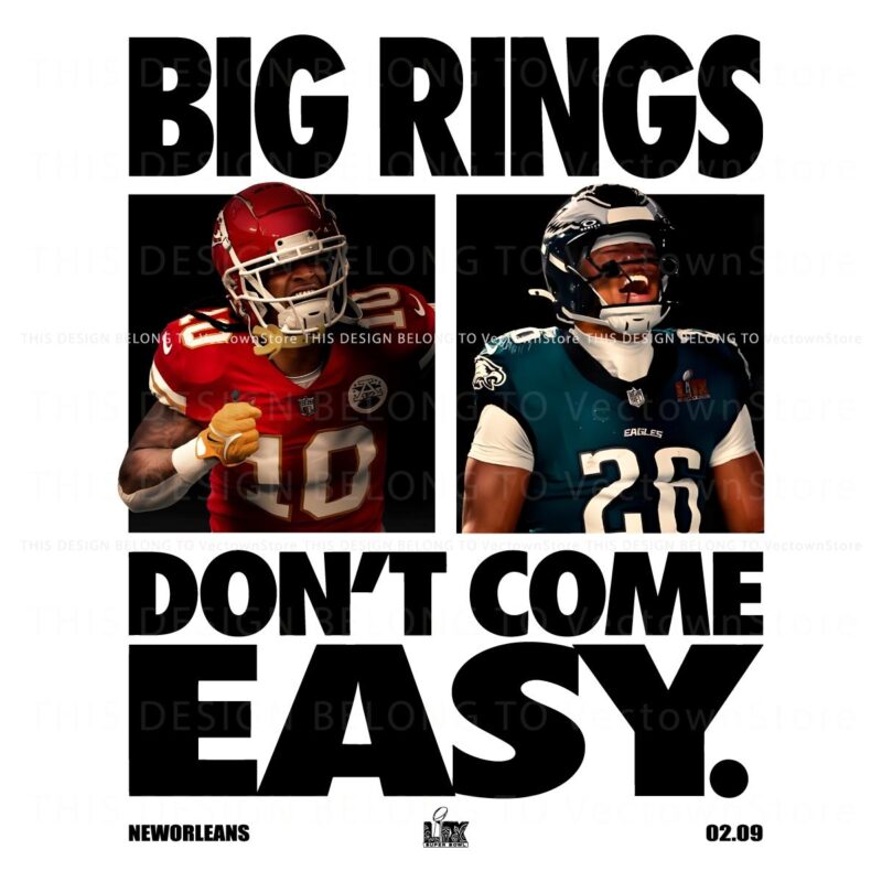 Super Bowl LIX Glory Big Rings in New Orleans PNG