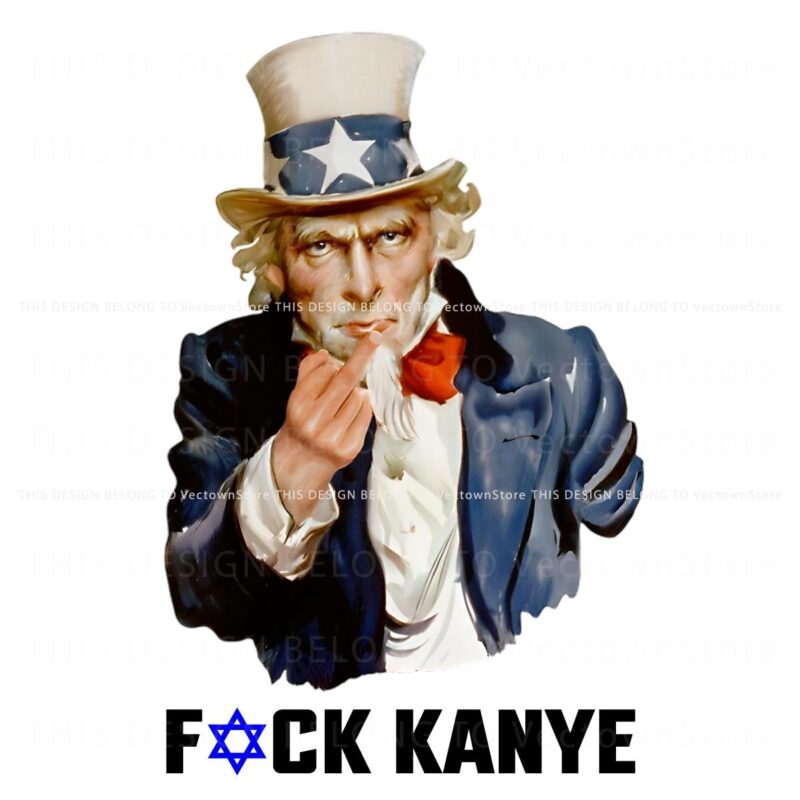 Uncle Sam Mindle Finger Fuck Kanye Antisemitism PNG
