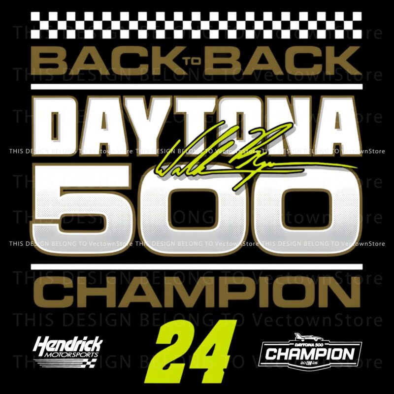 William Byrons 2025 Daytona 500 BacktoBack Wins SVG