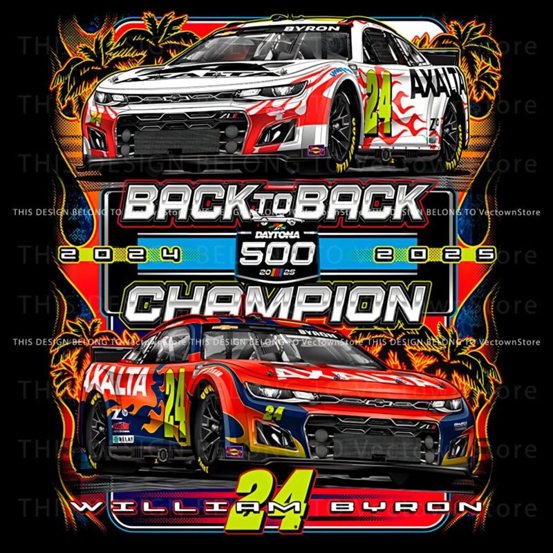William Byrons Retro Victory BacktoBack Daytona 500 Champ PNG
