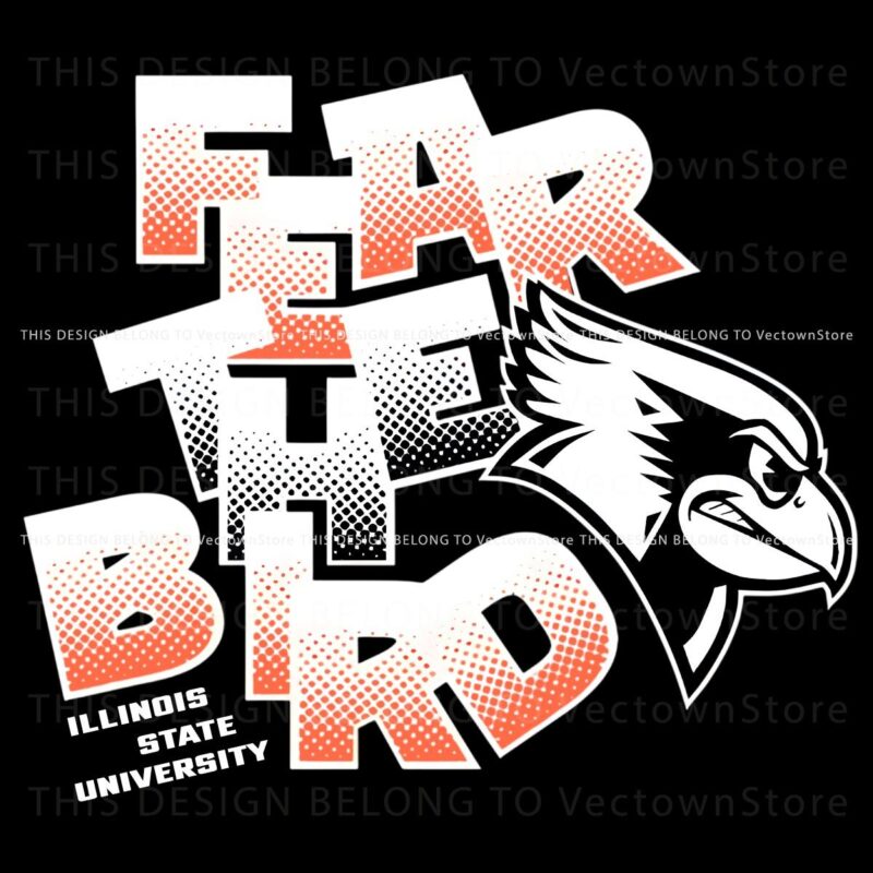 Fear The Bird Illinois State Logo in Bold PNG