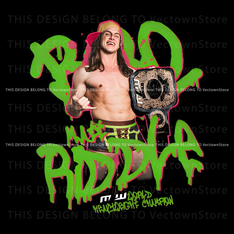 Matt Riddle World Champ Glory in MLW PNG Style
