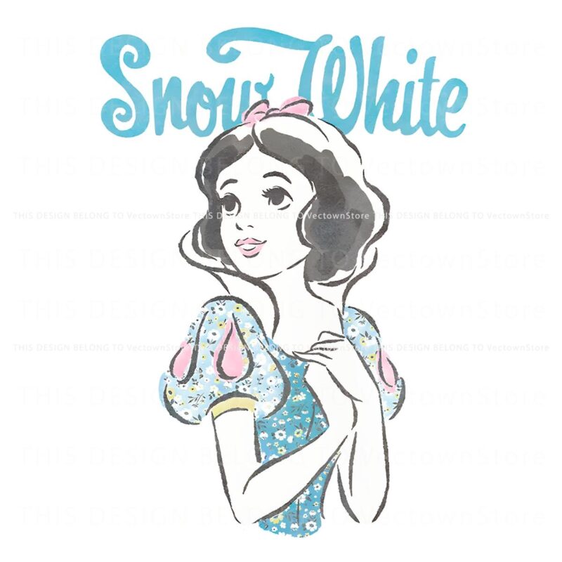 Vintage Disney Snow White Pastel Color PNG