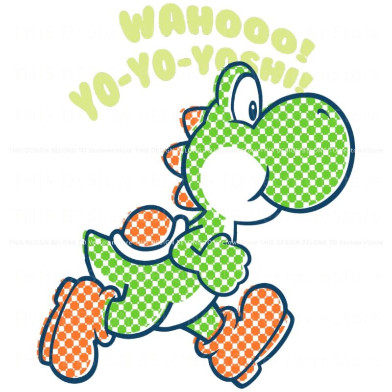 Wahooo Yo Yo Yoshi Funny Super Mario Players SVG
