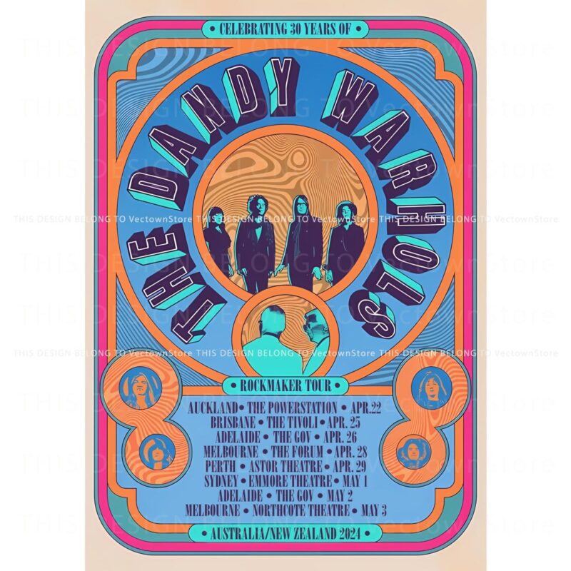 30 Years of Dandy Warhols Retro Rockmaker Tour SVG