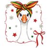 Adorable Juneteenth Goose with Coquette Bow PNG Delight