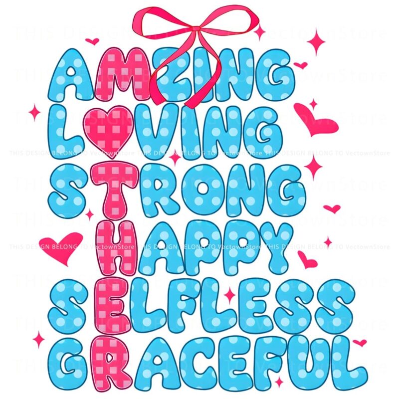 Amazing Mom Strong Loving Graceful PNG Design
