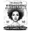Celebrate Juneteenth Black Is Beautiful Freedom Since 1865 PNG