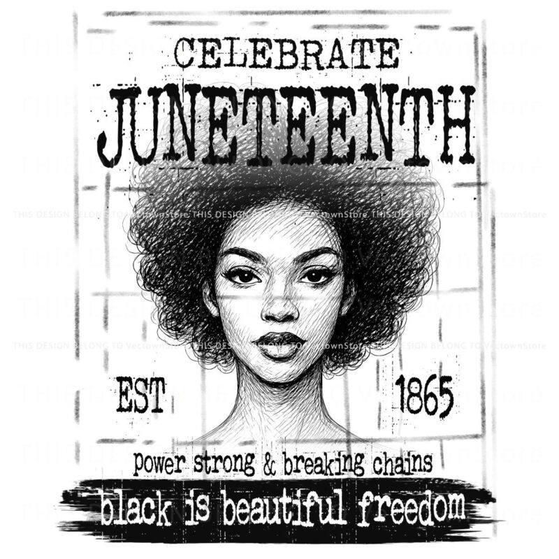 Celebrate Juneteenth Black Is Beautiful Freedom Since 1865 PNG