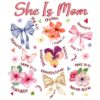 Christian Boho Floral She Is Mom Bible Verse PNG