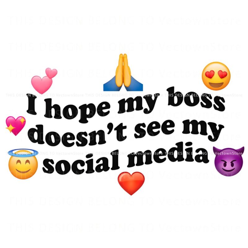 Fingers Crossed My Boss Misses My Social Media PNG