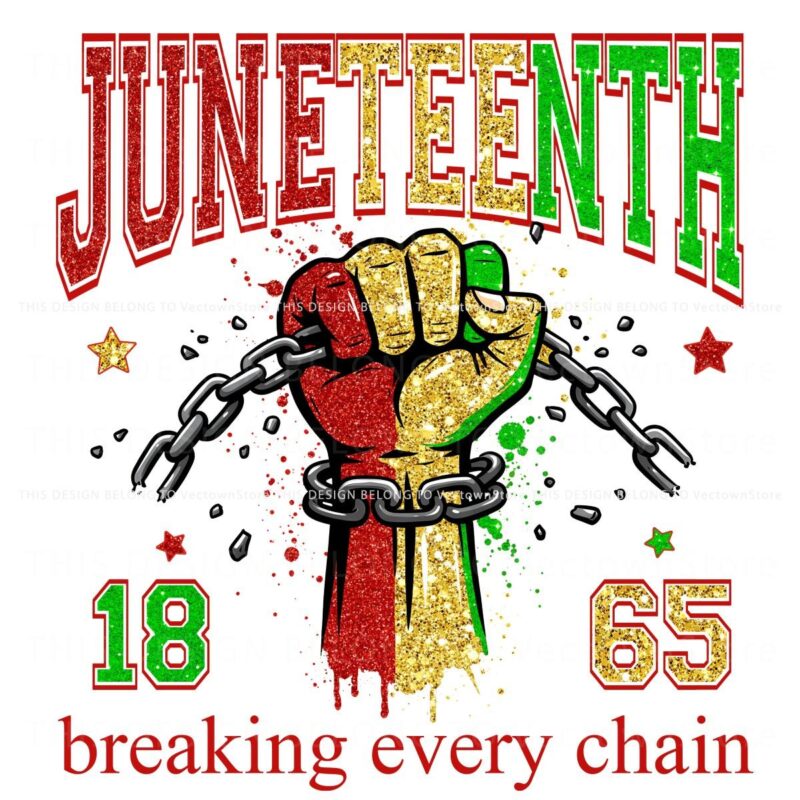 Juneteenth 1865 Glittering Chains of Freedom SVGPNG