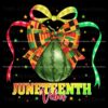 Juneteenth Vibes Kente Bow Watermelon Magic in PNG