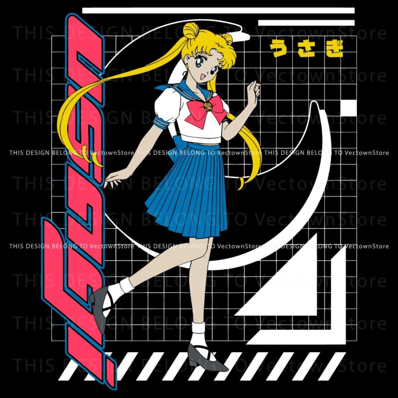 Retro 90s Anime Sailor Moon Usagi Tsukino SVG Magic