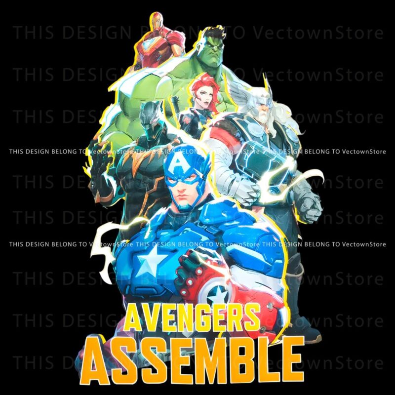 Retro Avengers Unite Marvel Comic PNG Extravaganza