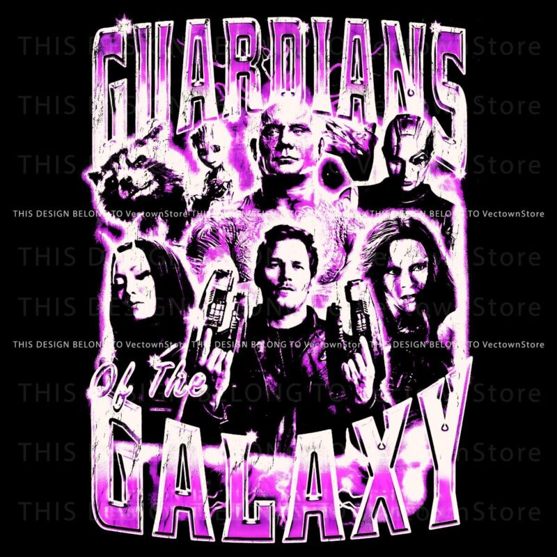 Retro Guardians of the Galaxy Characters in PNG Format