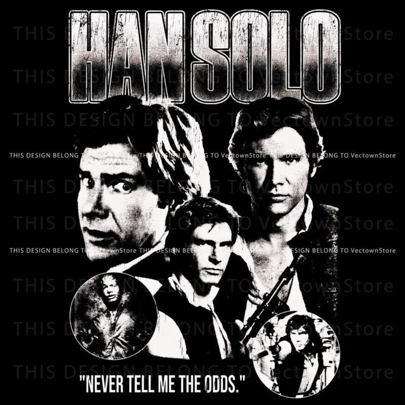 Retro Han Solo Defying the Odds PNG