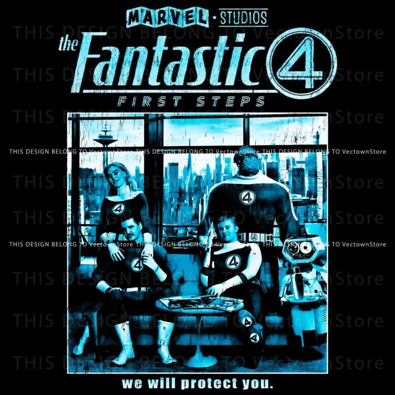 Retro Marvel Studios Fantastic Four Debut in PNG