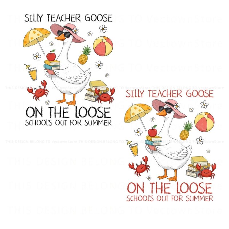 Schools Out Celebrate Summer with Goose PNG